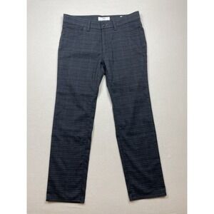 Brax Cadiz Mens Straight Fit Ultralight Plaid Casual Pants 36X30 Academia Preppy